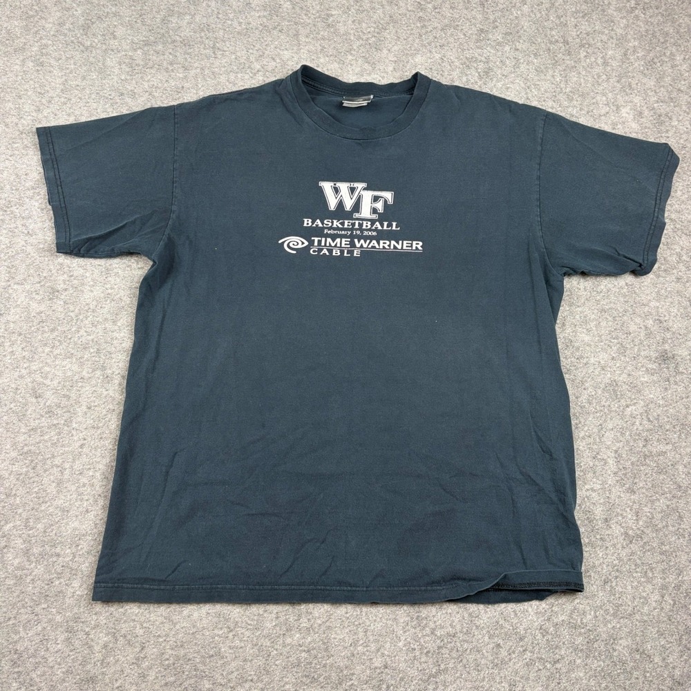 New Balance Graphic T-Shirt Mens XL Black Wake Forest Basketball 2006โ Y2K Tee